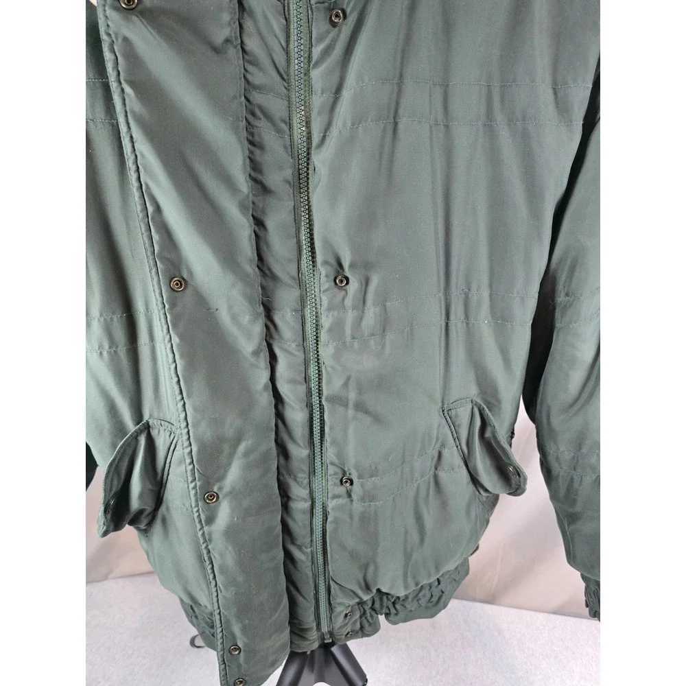 vintage London Fog‎ green bomber jacket with a quilted design & collar Large L